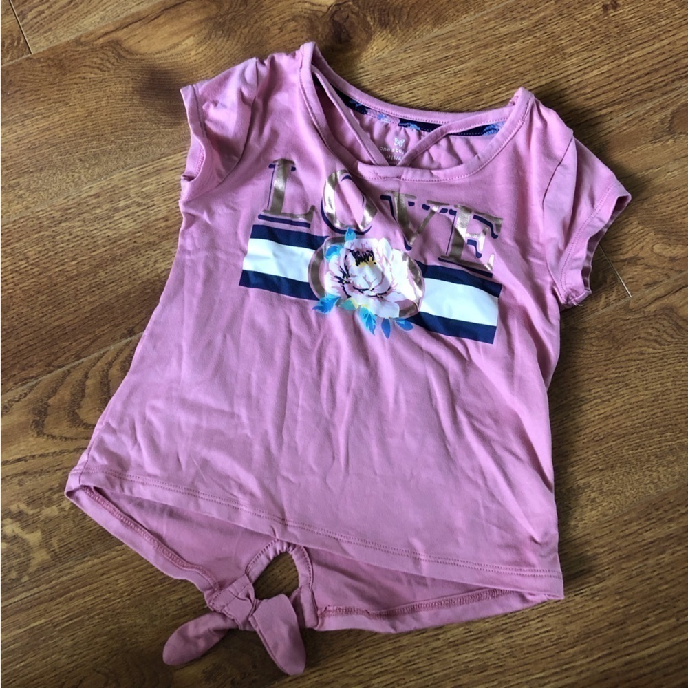 One Step Up pink short sleeve top in Size 5-6